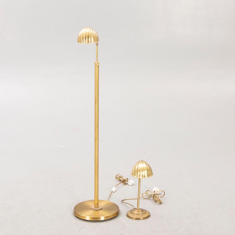 Golvlampa samt bordslampa 1900-talets mitt andra hälft.