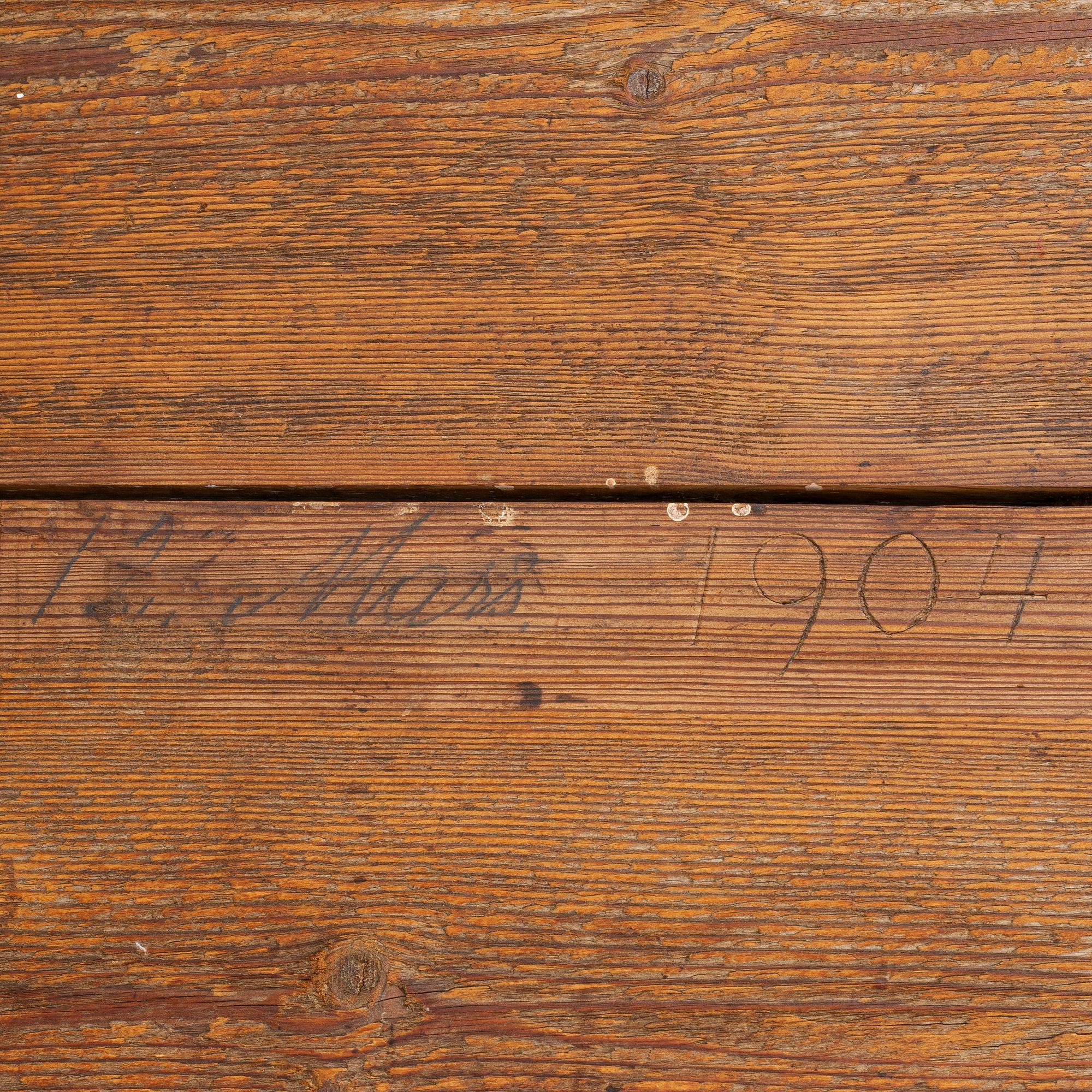 A butcher's bench, 19th century.