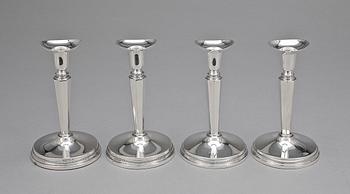 LJUSSTAKAR, 2 par, silver, Eric Löfman, MGAB, Uppsala 1958 samt 1965.