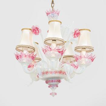 A 1960s chandelier, Murano, Italy.