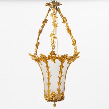 A Rococo style ceiling lamp, second half of the 20th Century.