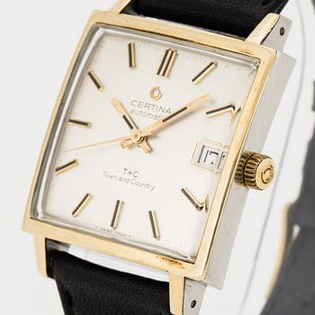 CERTINA, T+C, Town and Country, wristwatch, 30,5 x 30,5 (40,5) mm,