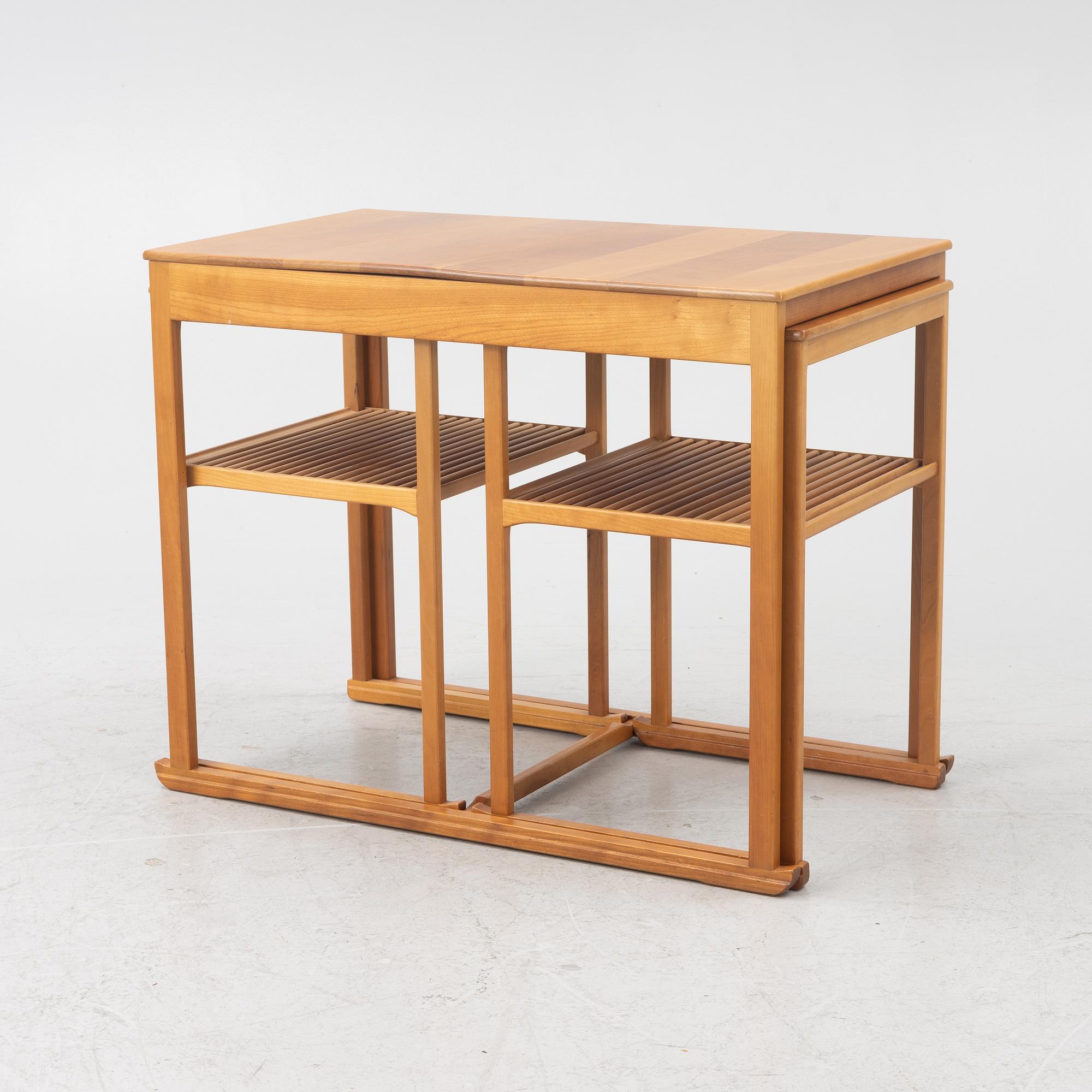 Carl Malmsten, satsbord, 3 delar, "Släden", Åfors Möbelfabriks AB.