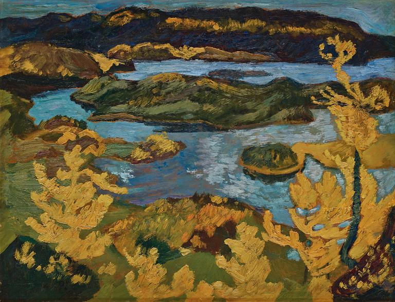 Helmer Osslund, "Höst vid Ångermanälven" (Autumn by the Ångerman).