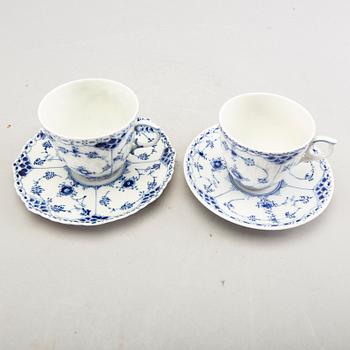 A Royal Copenhagen Musselmalet 74 pcs porcelain service alter part of the 20th century.