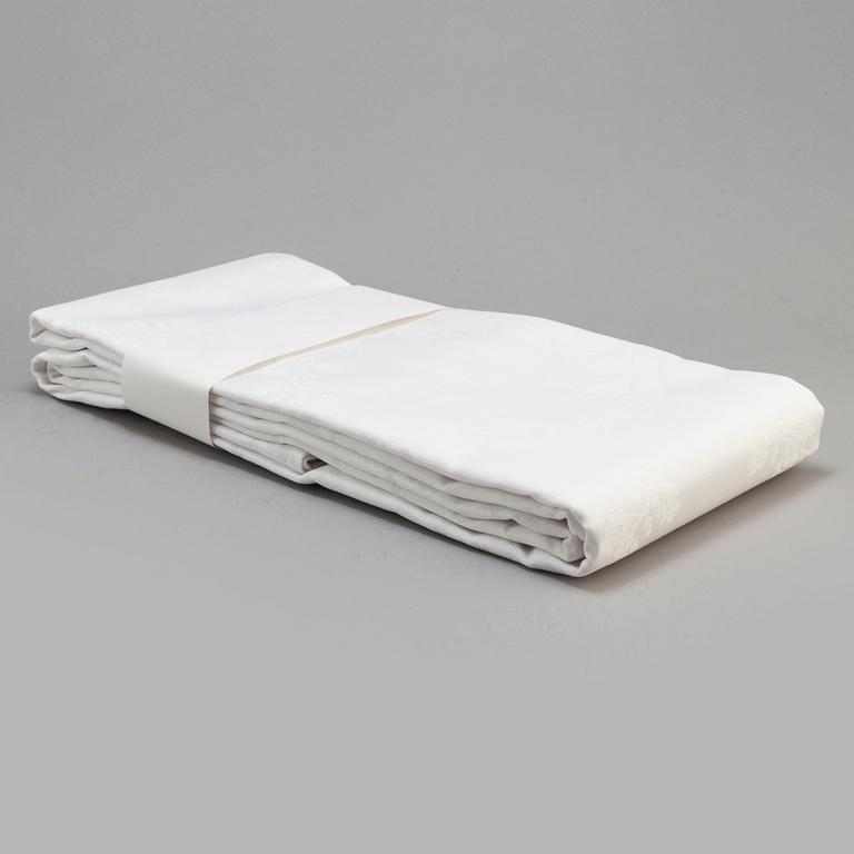 Three damasque table cloths from Georg Jensen Damask. 'The Royal Anniversary and World Scout Centennial Present'.