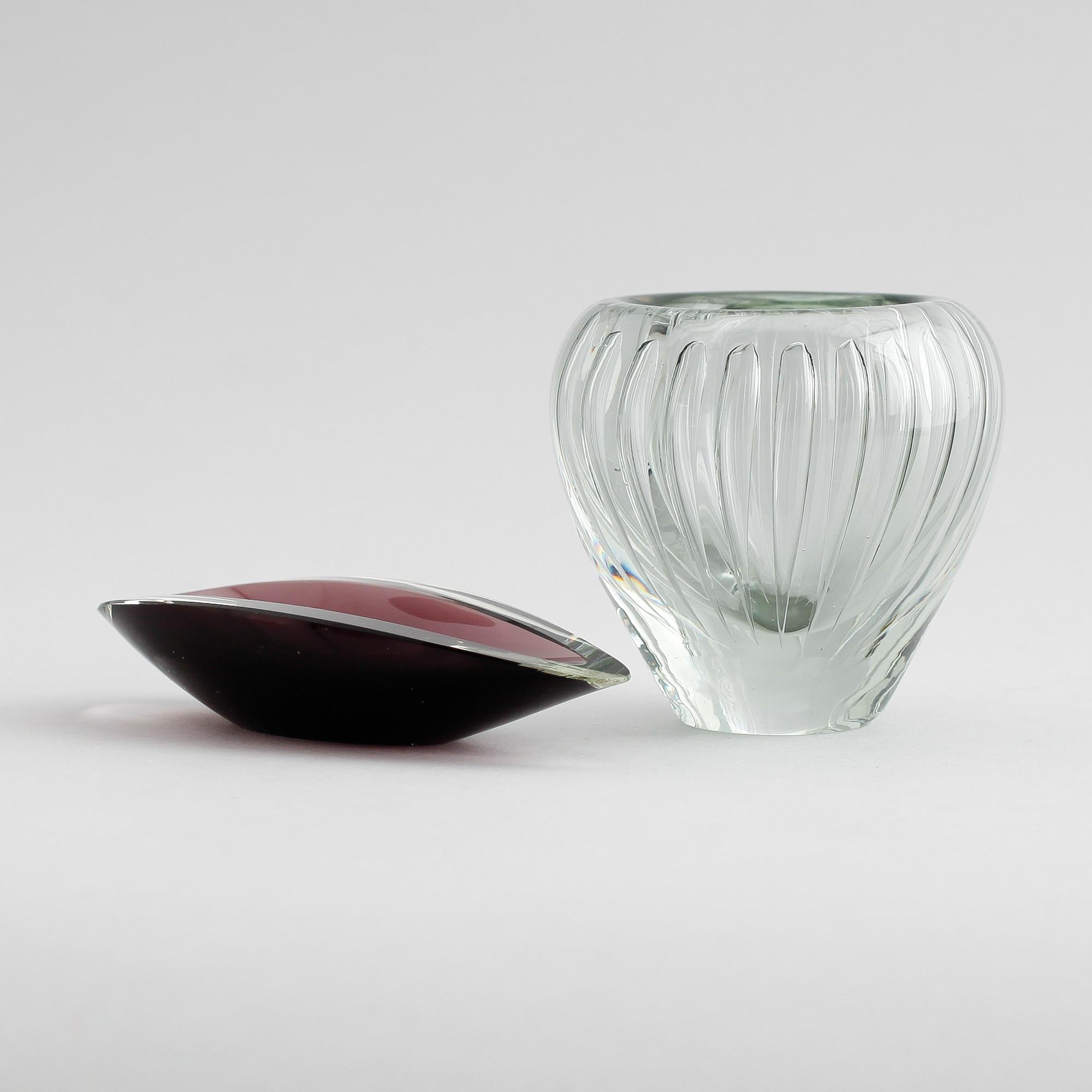 SKÅL SAMT VAS, glas, Kaj Franck, Nuutajärvi, Notsjö, signerade, Finland.