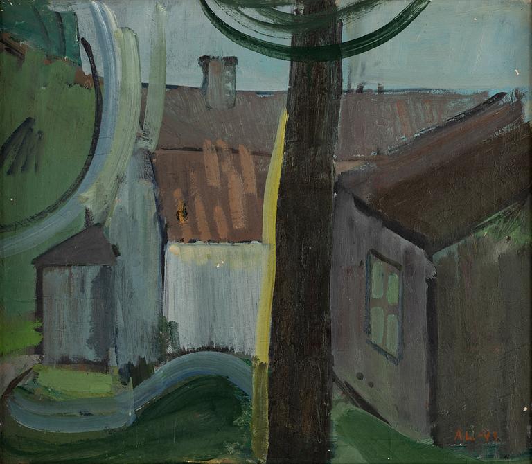 Alf Lindberg, oil on canvas, signed and dated -43.