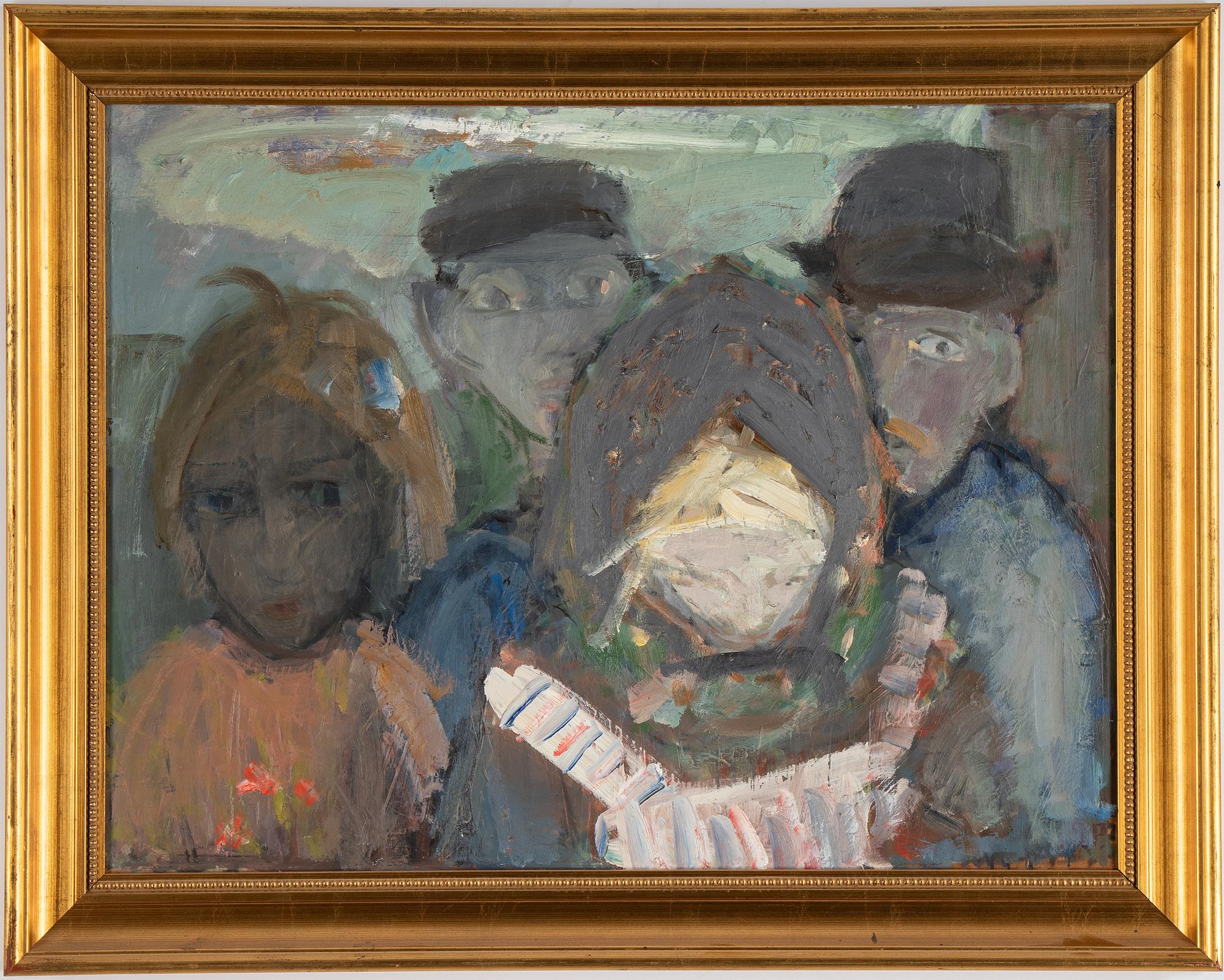 Ragnar Person, olja på pannå, signerad RP.