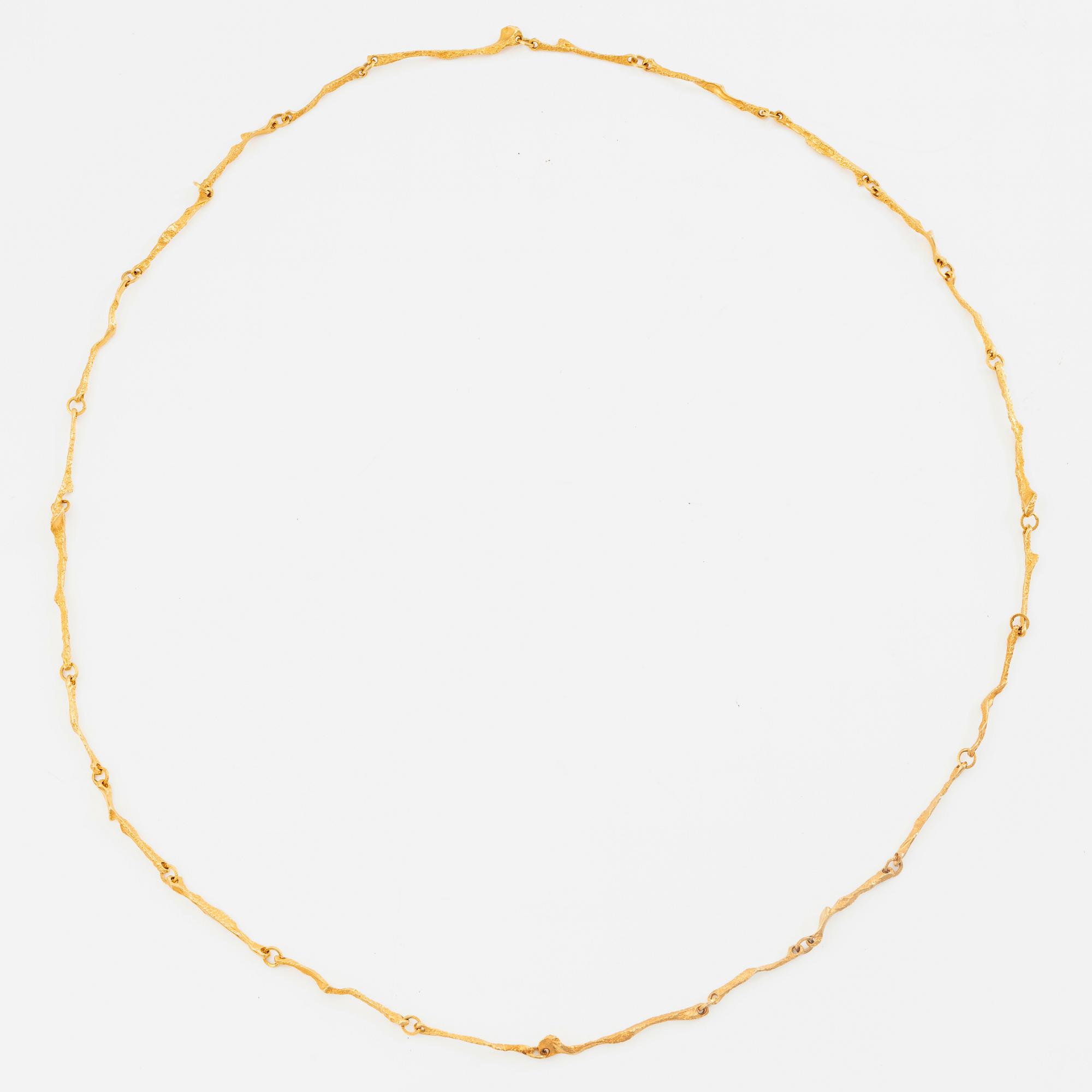 Björn Weckström, Necklace, 18K gold, for Lapponia. Finland.