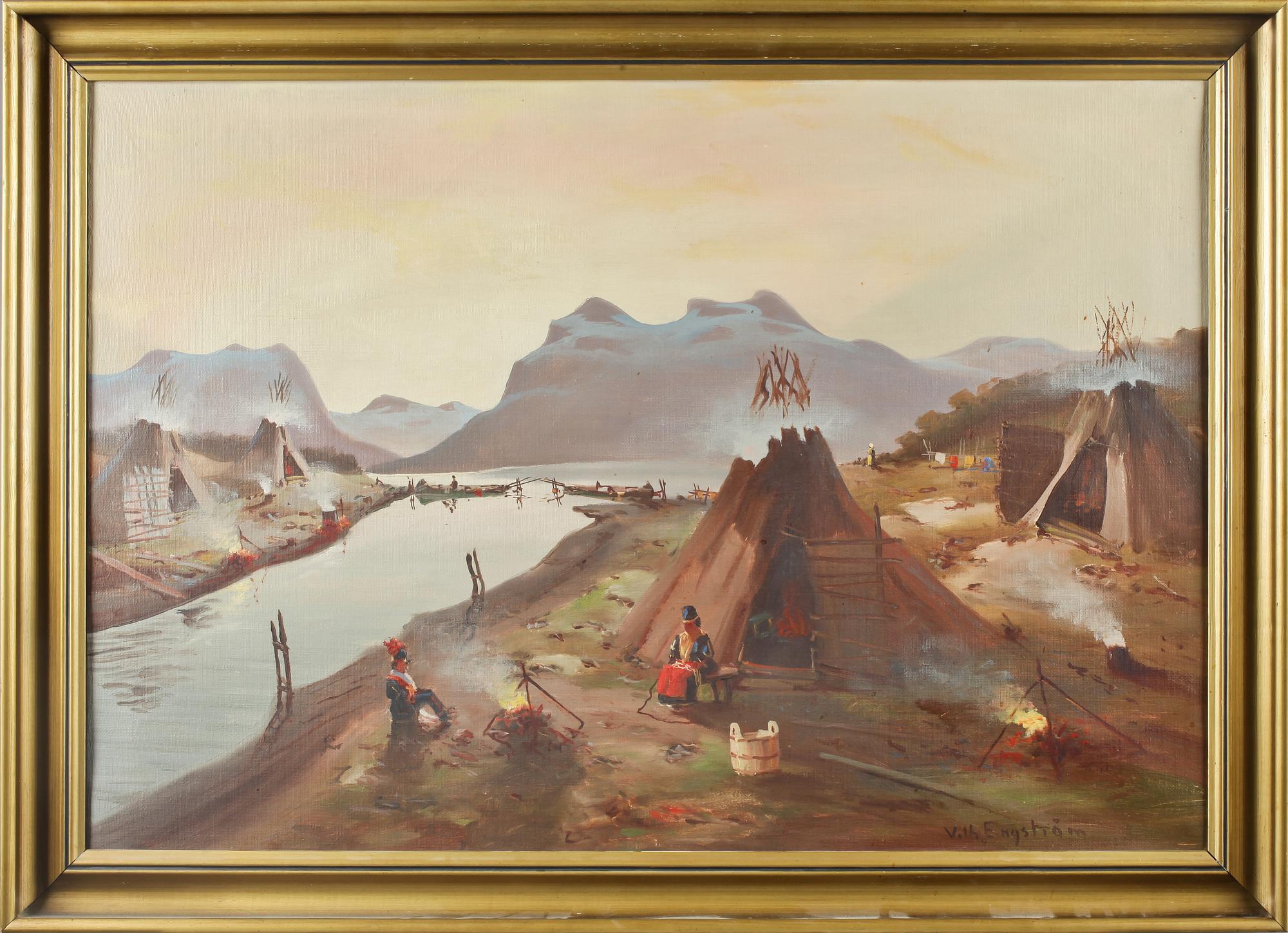 VILHELM ENGSTRÖM, olja på duk, signerad.