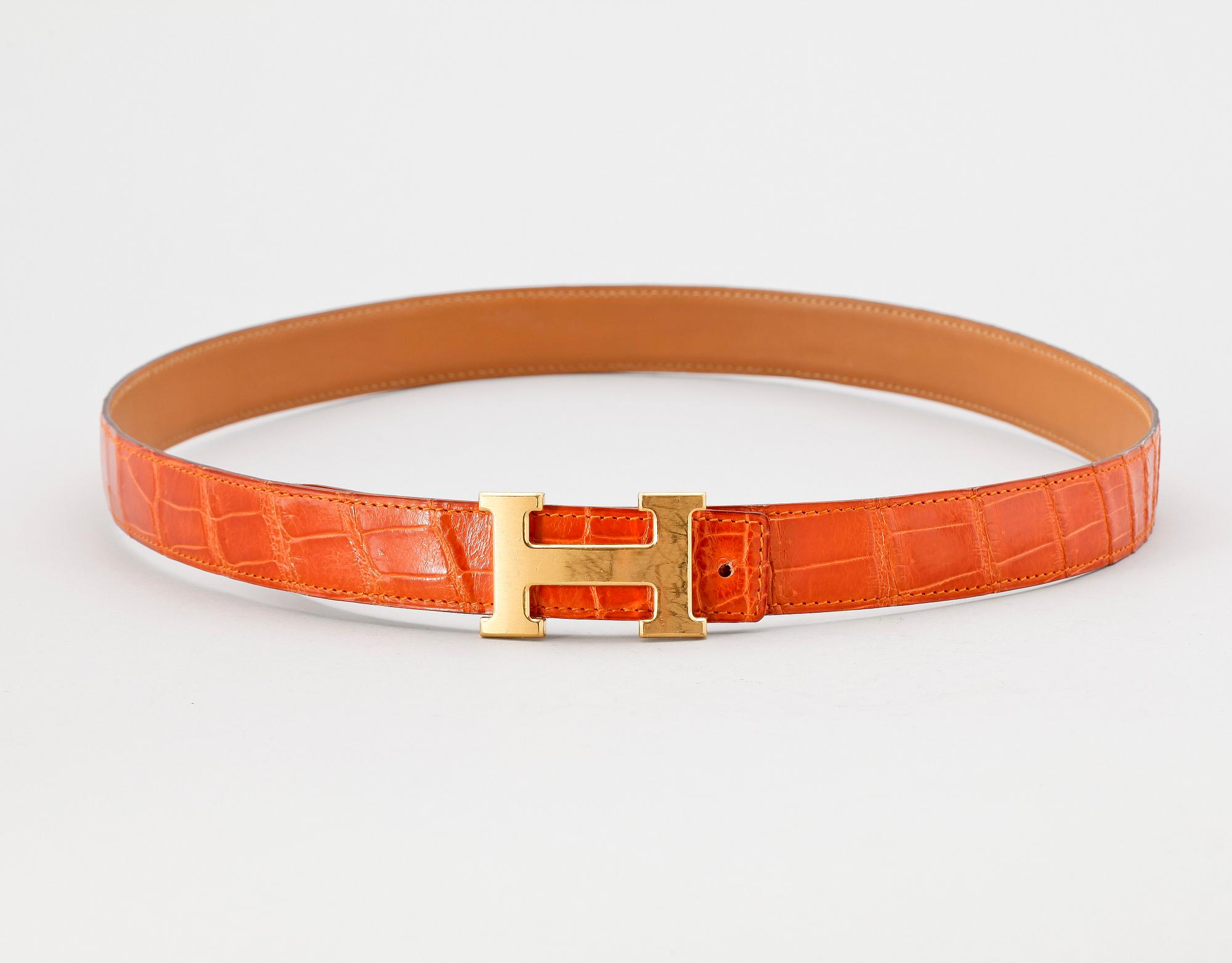 An alligator belt by Hermès.