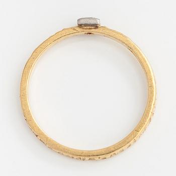 Björn Weckström, an 18K gold ring and diamond, Lapponia 1966.