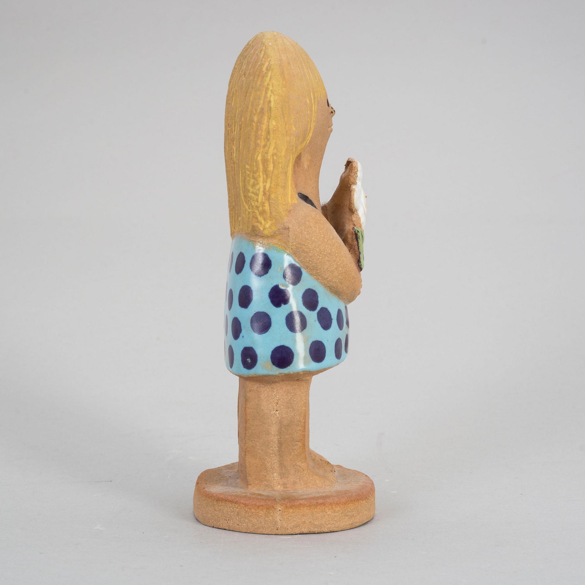 LISA LARSON, figurin, stengods, "Eva", Gustavsberg.