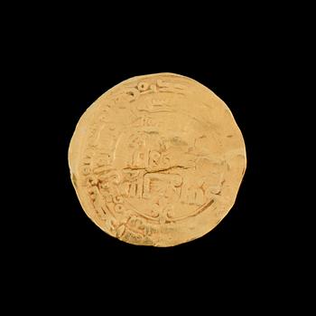 MYNT, guld, Persien 1100-tal. Ca 3g.