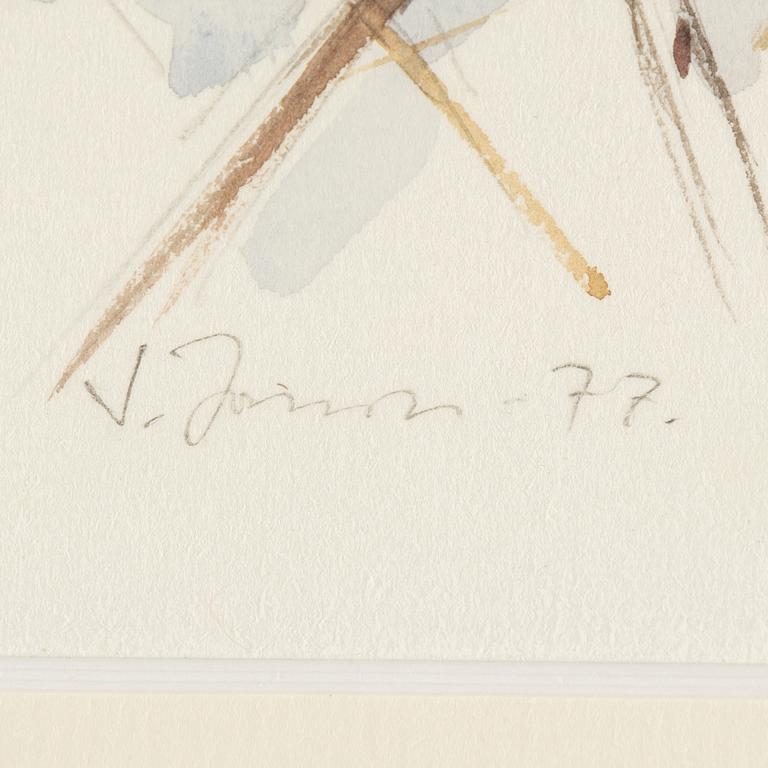 LARS JONSSON, watercolour, signed and dated -77.