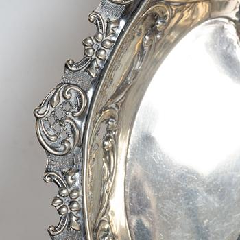 Ljusstakar, ett par, samt skål, silver, bl a Th Marthinsen, Tönsberg, Norge.