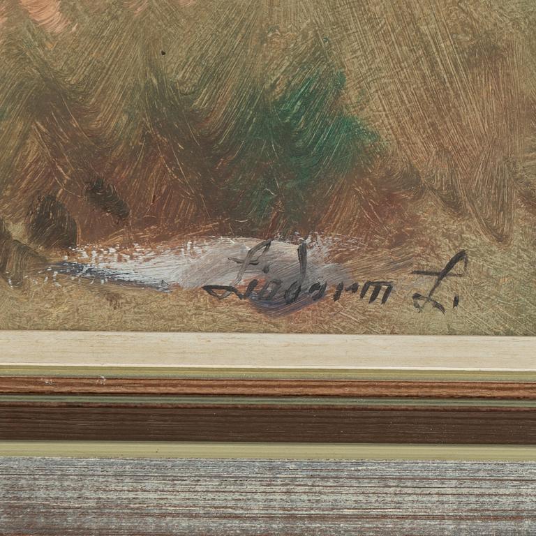 Lindorm Liljefors, oil on panel, signed.