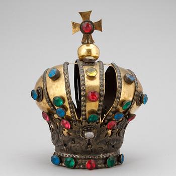 HELGONKRONA, mässing, rokokostil Ryssland, 1800-tal.