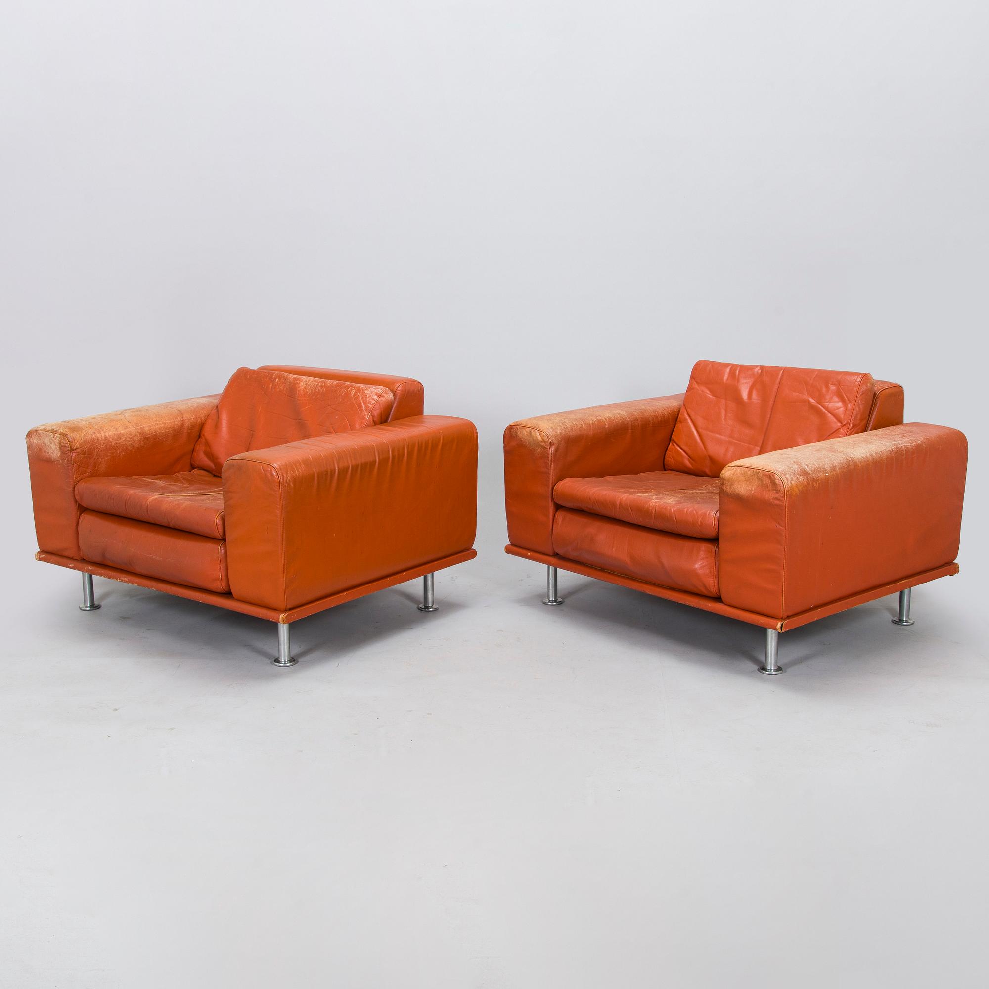 Yrjö Kukkapuro, nojatuoleja, pari, "Variaatio", tilaustyö, Haimi, 1970-luvun loppu.