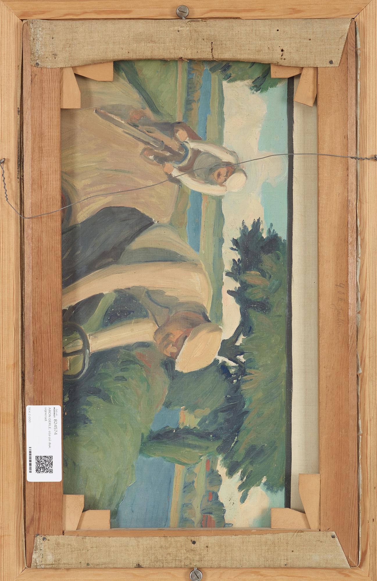 ARON GERLE, oil on canvas, signed.