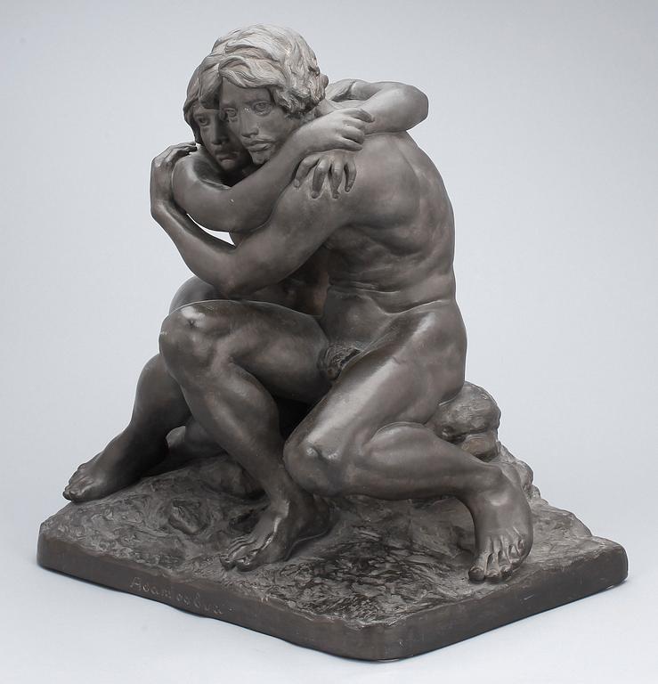 SKULPTUR, terracotta, Hans Gyde-Petersen, bär signatur samt datering 1897.