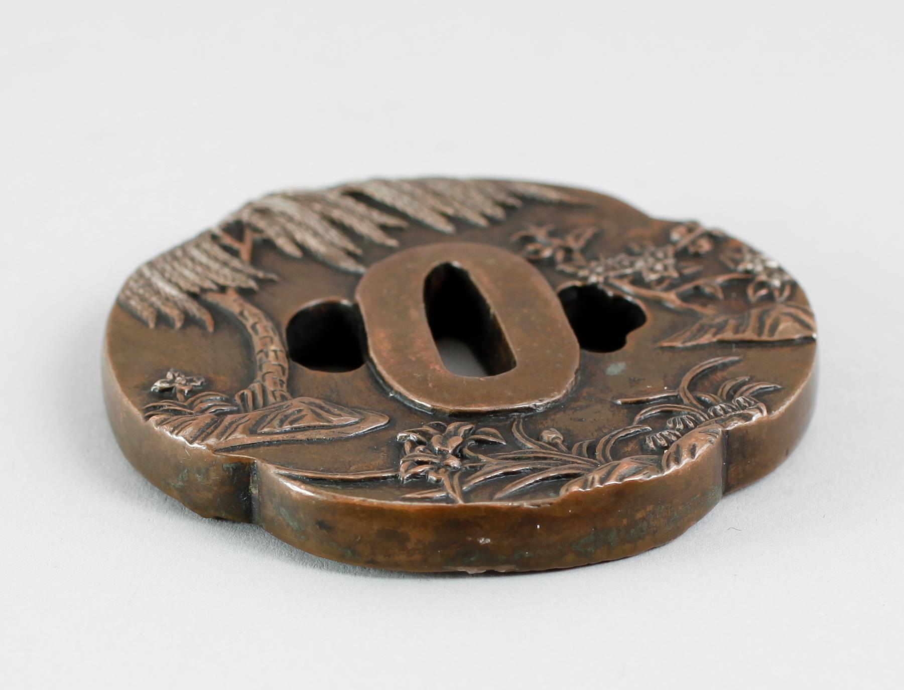 TSUBA, brons, Japan, 1800-tal.