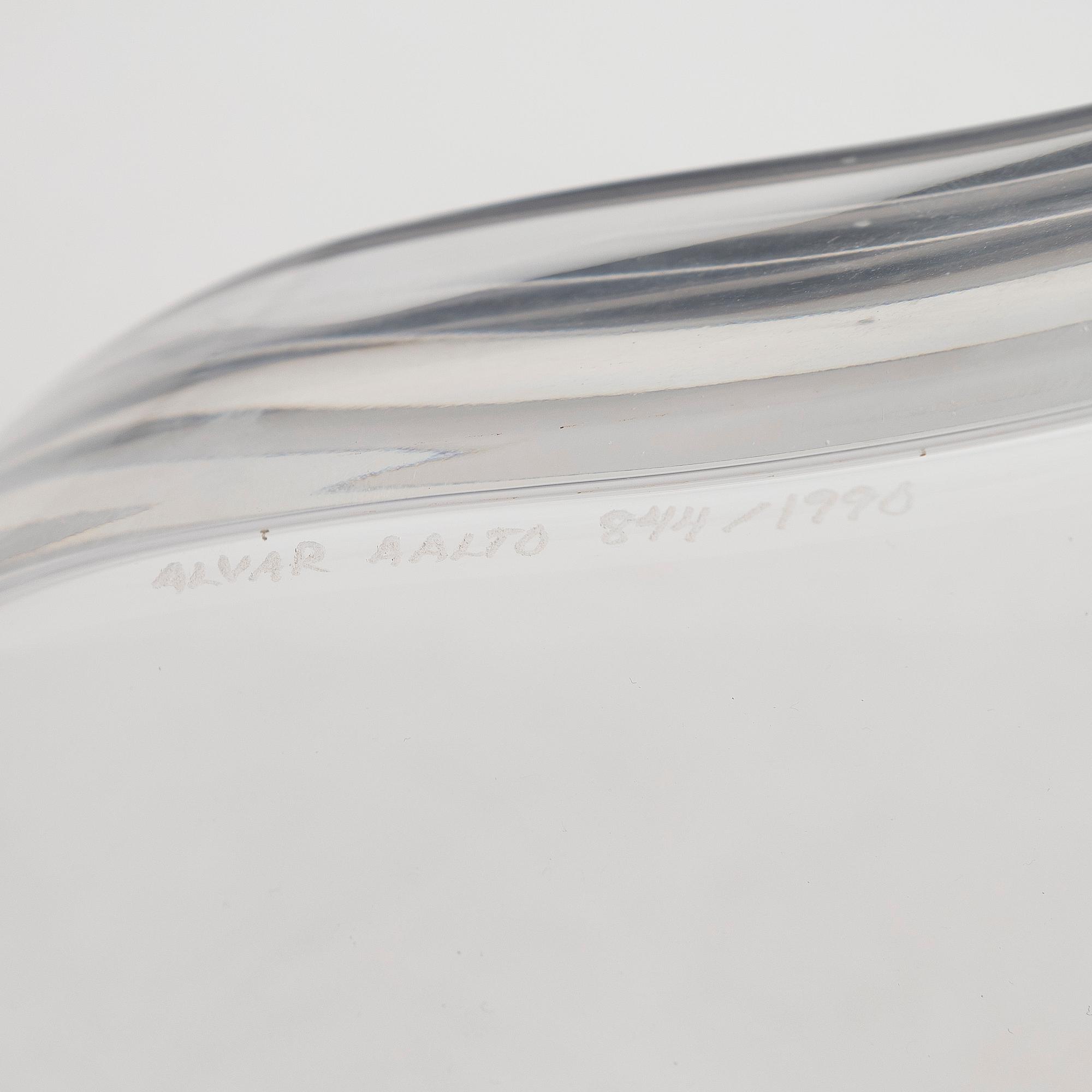 Alvar Aalto, skål, signerad Alvar Aalto 844/1990, Iittala.