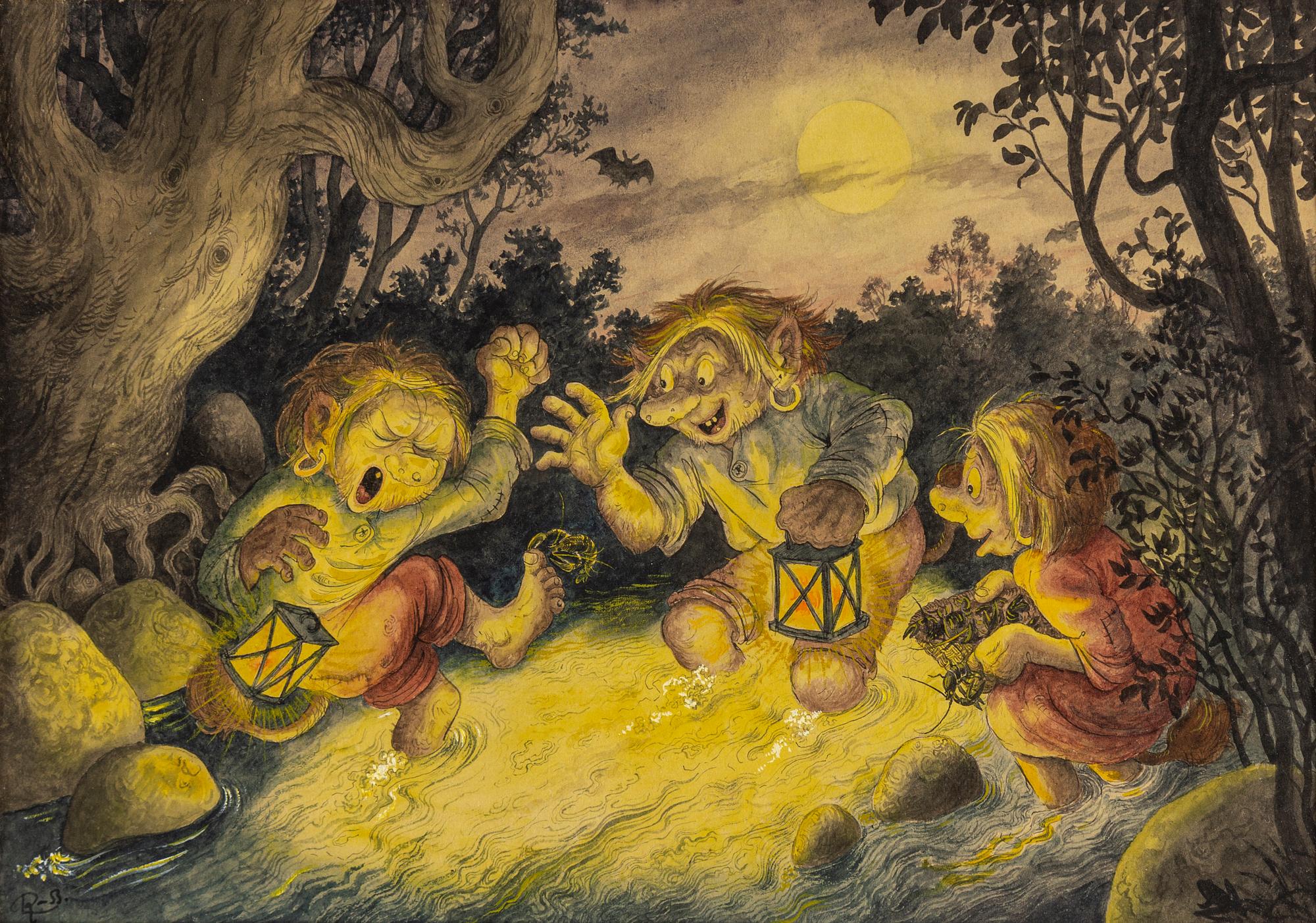 ROLF LIDBERG, watercolour, signed and dated -53.