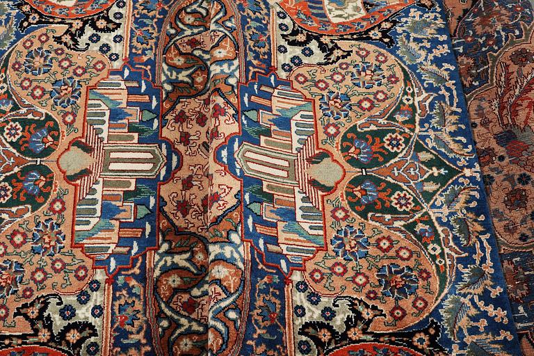 A carpet, Kashmar, c. 392 x 296 cm.