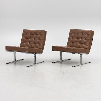 Karl Erik Ekselius, armchairs, a pair, "F60", for JOC möbler, Vetlanda, 1970s.