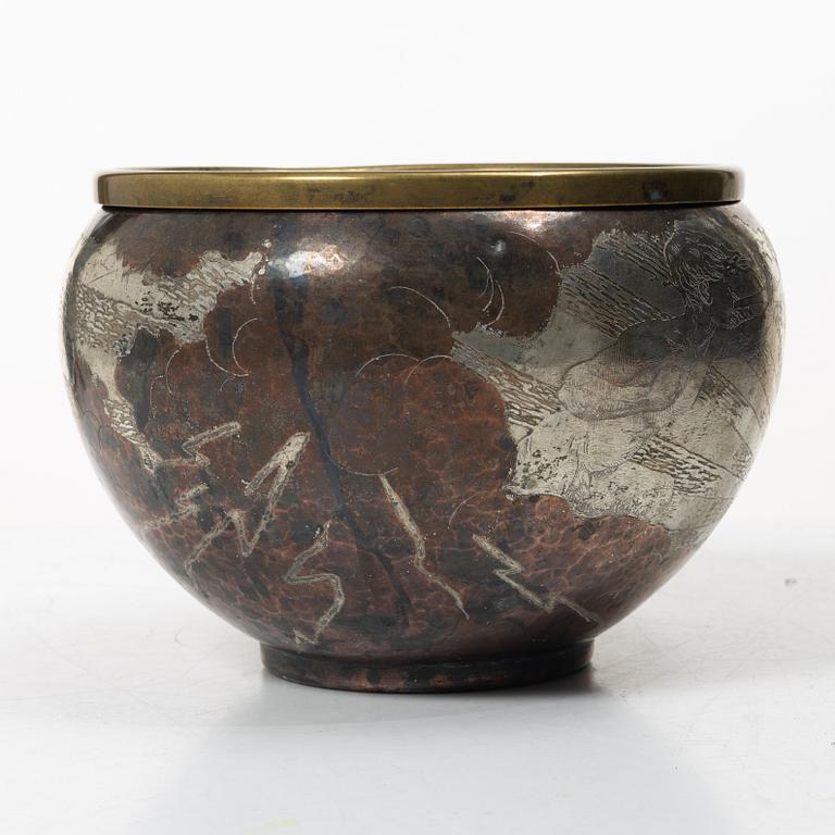 Carl Hjalmar Norrström, pot cover, Eskilstuna 1903.
