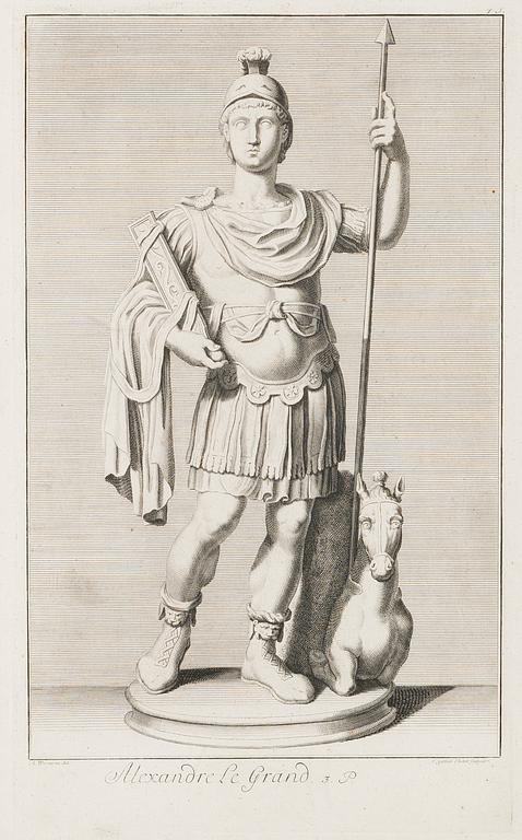 KOPPARSTICK, Alexander den store, J. Gottlieb Thelot, efter A. Wernerin, 1700-tal.