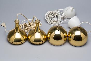 TAKLAMPOR, 4 st, bl a Hans-Agne Jakobsson. 1950/60-tal.