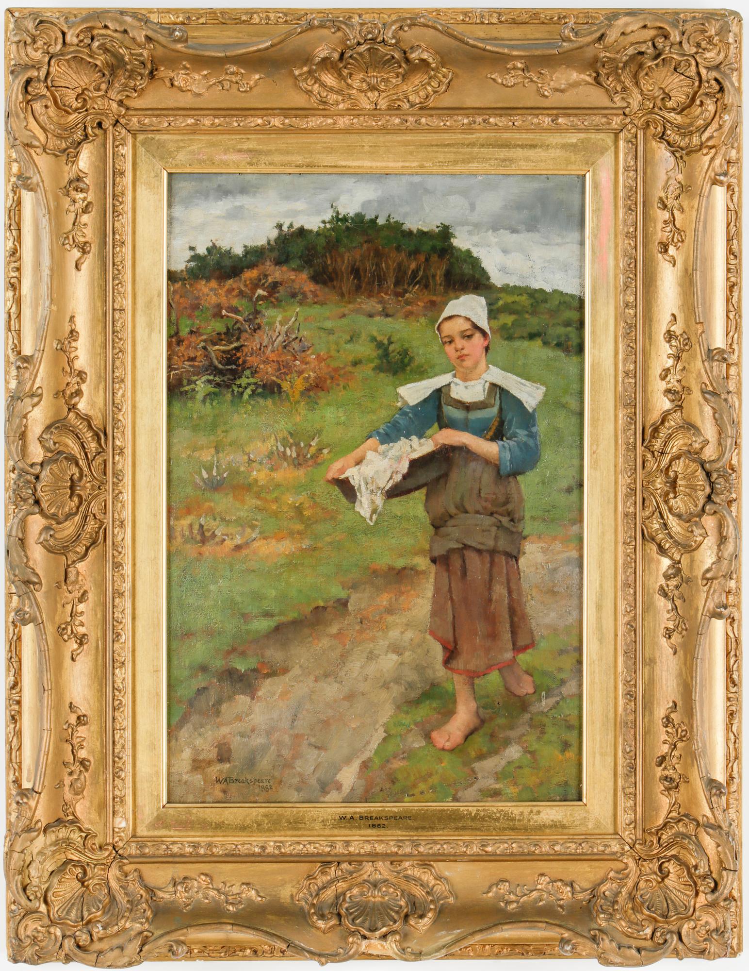WILLIAM A BREAKSPEARE, olja på duk. Signerad och daterad 1882.