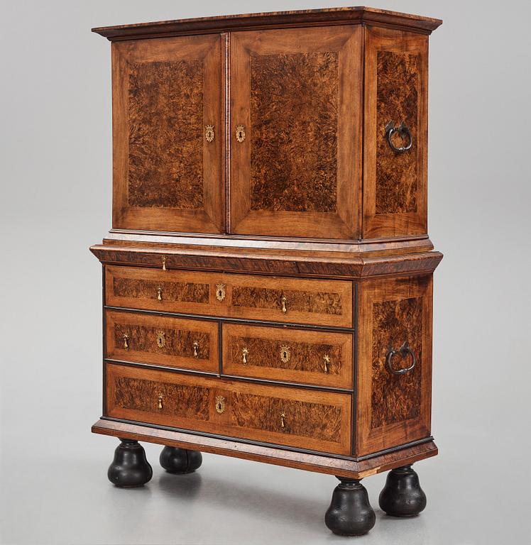 A Swedish late Baroque alder root cabinet.