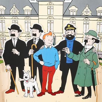 TIN TIN, parti, bl a affischer och figurer, 1900-talets andra hälft.