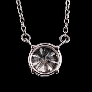 COLLIER, 18K vitguld, briljantslipad diamant ca 1.06 ct.