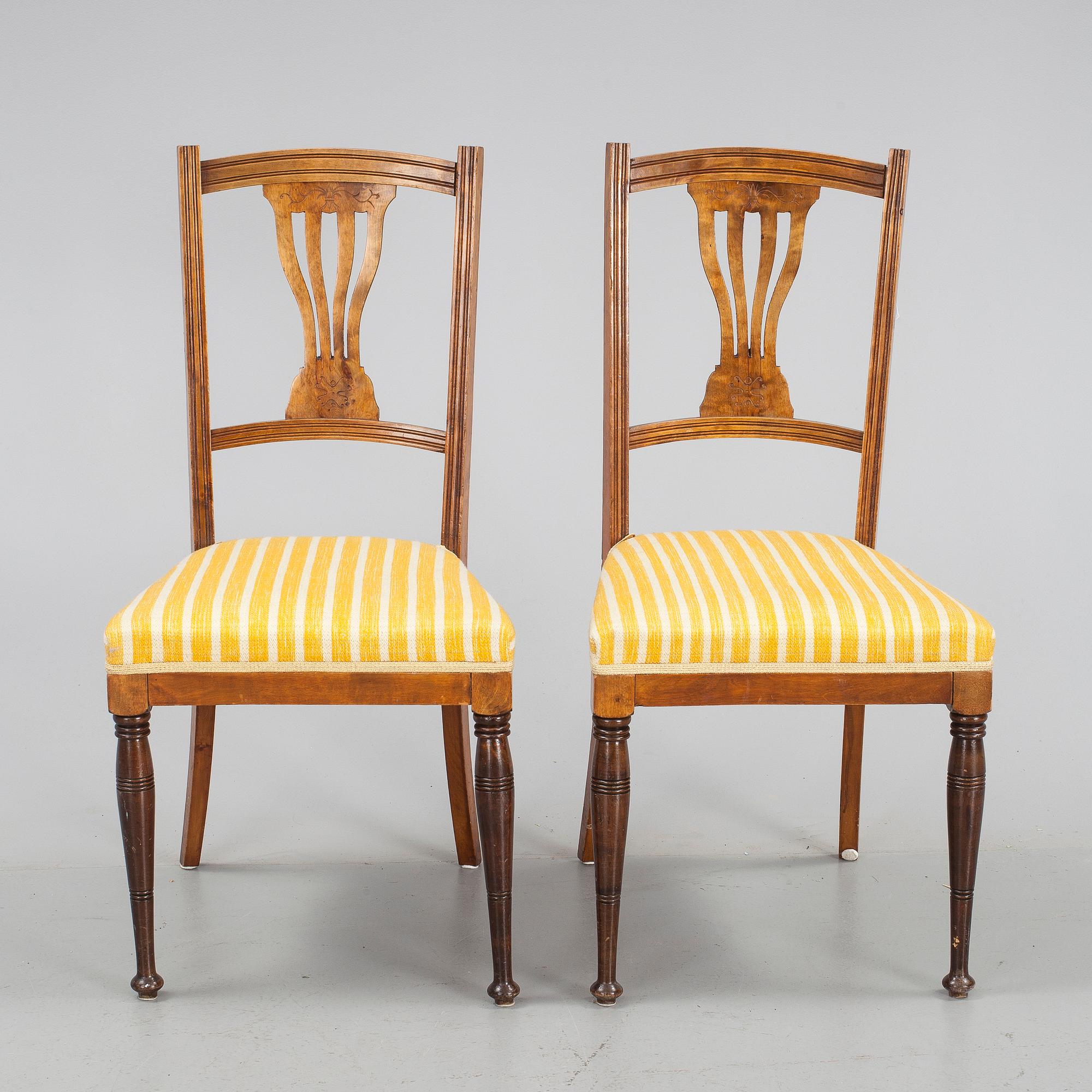 STOLAR, ett par, Biedermeier 1800-talets andra hälft.