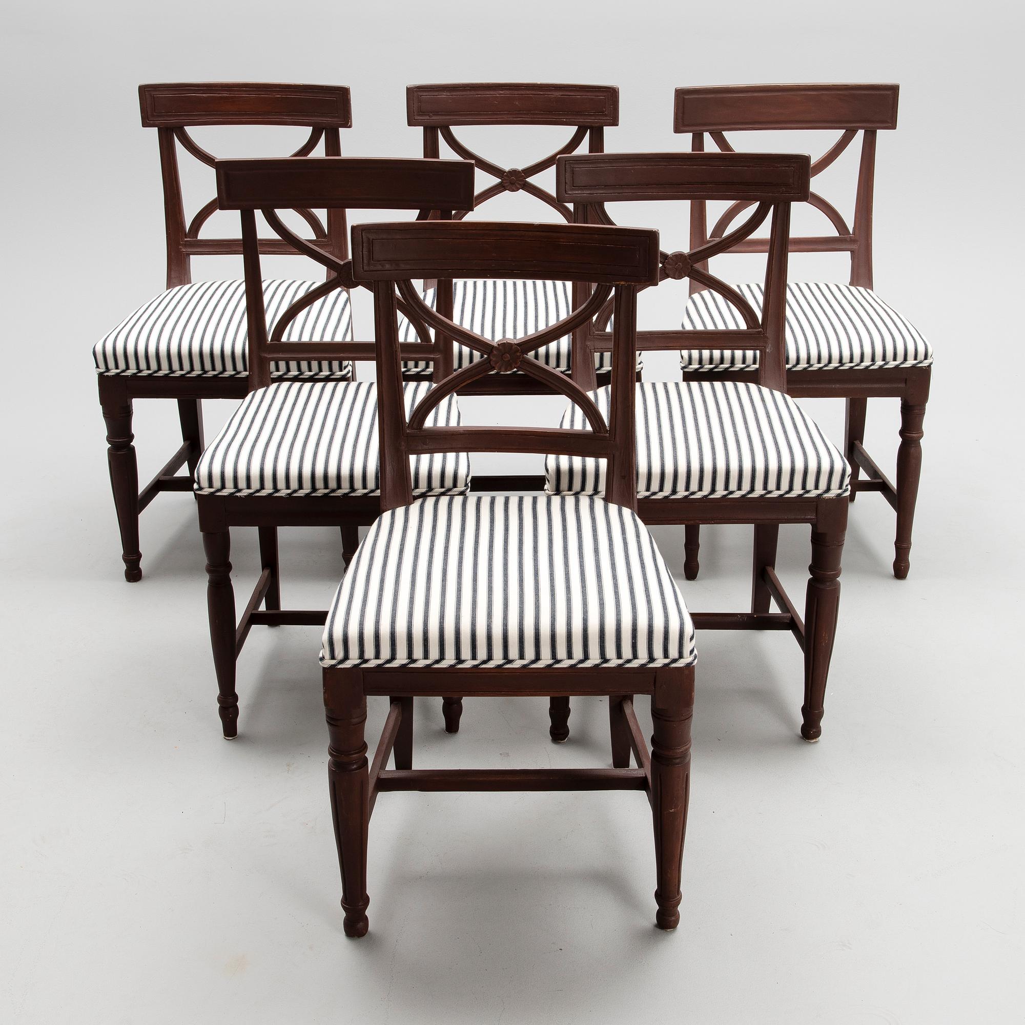 TUOLEJA 6 KPL, myöhäiskustavilaiset, 1800-luvun alku.