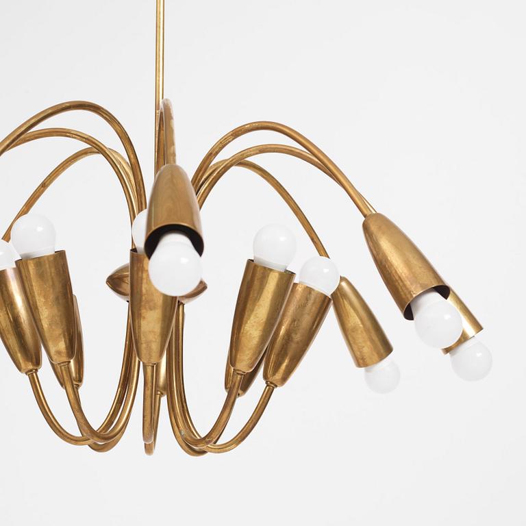 Harald Notini, eller Uno Westerberg, taklampor, ett par, modell "12105", Arvid Böhlmarks Lampfabrik, Stockholm 1950-tal.