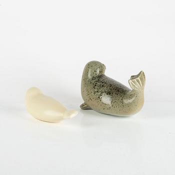 Lisa Larson, a figurine for Nordiska Kompaniet in cooperation with WWF, Gustavsberg and a figurine, Gustavsberg.