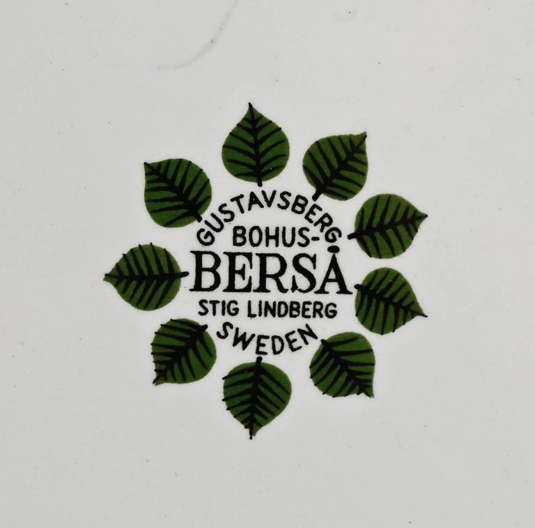 SERVIS, 23 delar, porslin, "Berså" Stig Lindberg, Gustavsberg, 1960/70-tal.