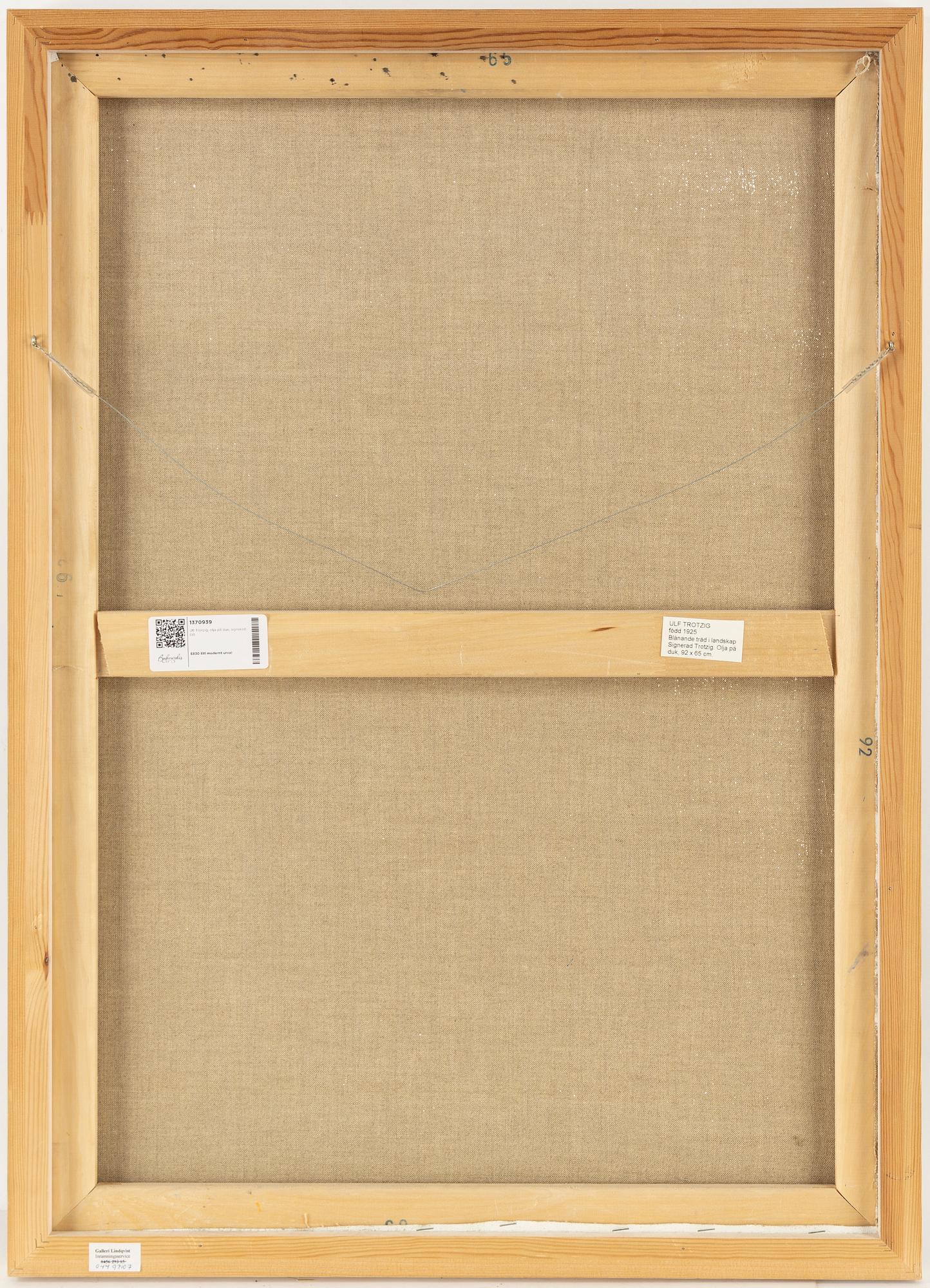 Ulf Trotzig, oil on canvas, signed.