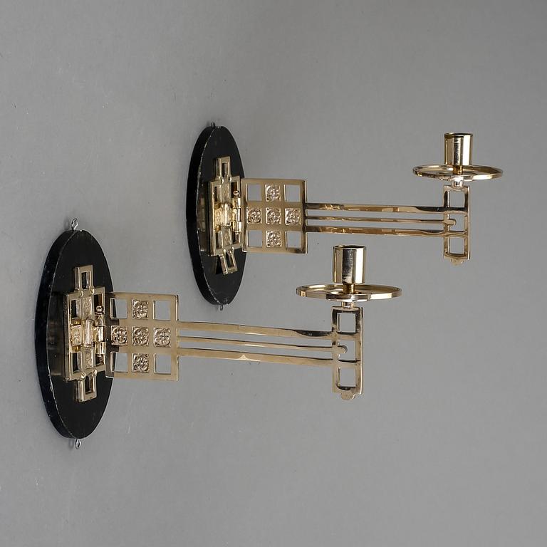 VÄGGLAMPETTER, ett par, jugend, tidigt 1900-tal.