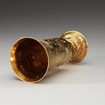 A German late 16th/early 17th century silver-gilt cup, makers mark of Cornelius Erb, Augsburg (1586-1618).