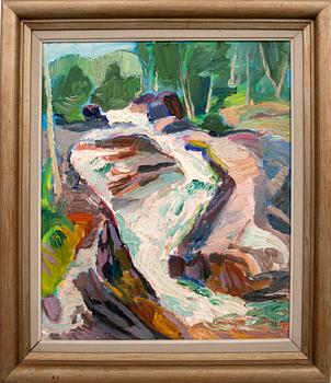 Gunnar Jonn, oil on canvas signed and dated 54.