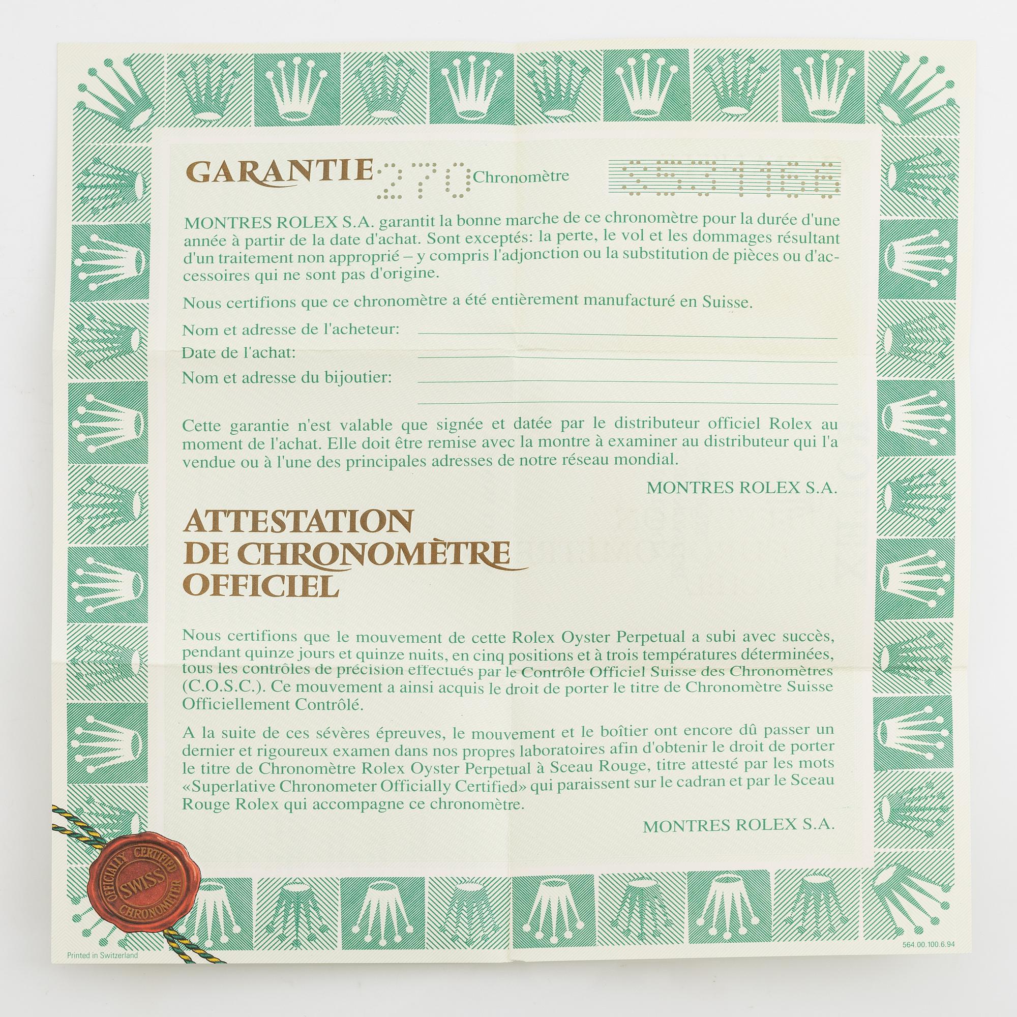 Rolex, Oyster Perpetual, Datejust, Chronometer, armbandsur, 36 mm,