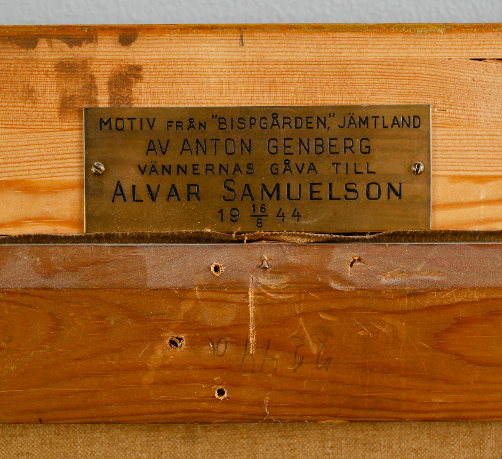 ANTON GENBERG, olja på duk, signerad. 89 x 62 cm.