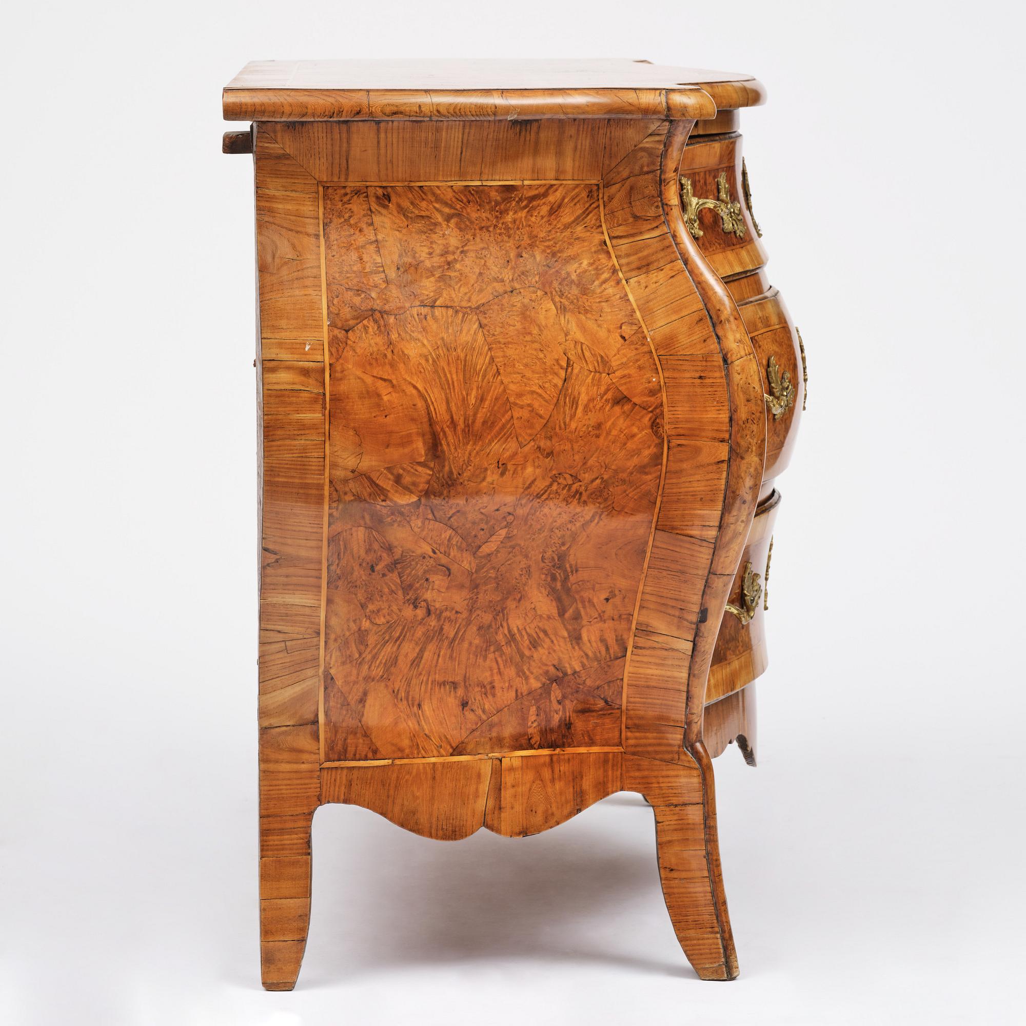 Byrå, Mälardalen, 1700-talets senare del, Rokoko.